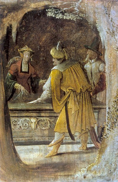 (detail) from the altarpiece of St Anthony, 16th century by Unbekannt