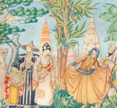 (detail) from the mural decorations in the foyer of the Regent Cinema, Poole by Unbekannt
