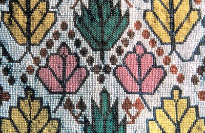 Detail of a Bandolier Bag Displaying 19th Century Woven Beadwork by Unbekannt