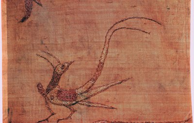 Detail (Chinese embroidered silk tussore with a phoenix from a Scythian tomb) by Unbekannt