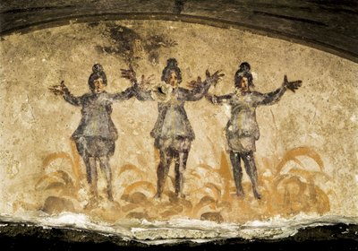 Detail of a fresco from the Catacombs of Priscilla, 2nd or 3rd century AD by Unbekannt