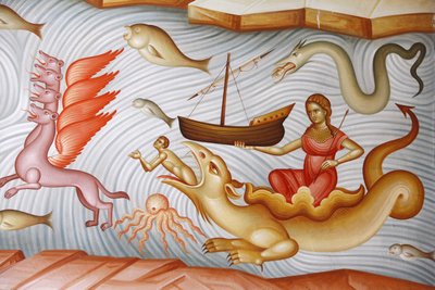 Detail of a Fresco in Capharnaum Greek Orthodox Church, Capharnaum, Israel by Unbekannt