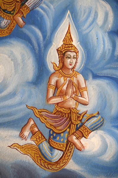 Detail of a Fresco in Wat Chiang Mun, Chiang Mai, Thailand by Unbekannt