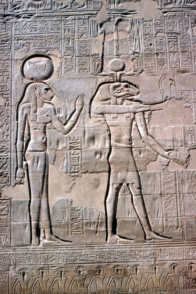 Detail of a Relief of Sekhmet and Knum, Temple of Khnum by Unbekannt