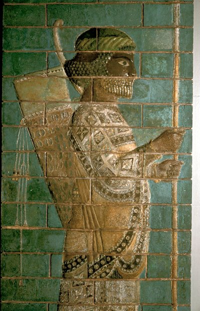 (Detail) of a Relief Showing an Archer of the Persian Royal Guard, Palace of Darius I, Susa by Unbekannt