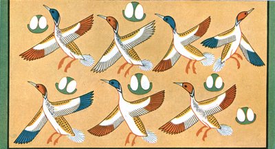 Detail of ceiling painting in the tomb of Aichesi, Thebes, Egypt by Unbekannt