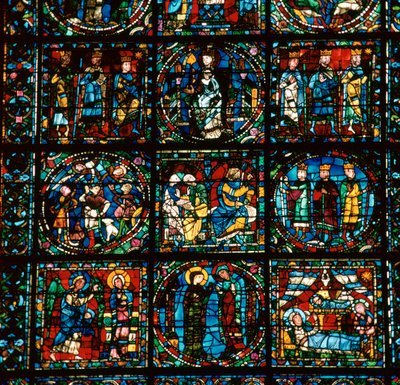 (Detail) The Great West Window of Chartres Cathedral by Unbekannt