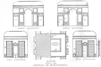 Details of the salons, Chateau de Montfermeil, Paris, 1924 by Unbekannt