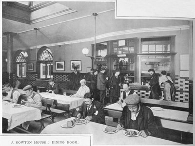 Dining Room in a Rowton House, Hammersmith, London by Unbekannt