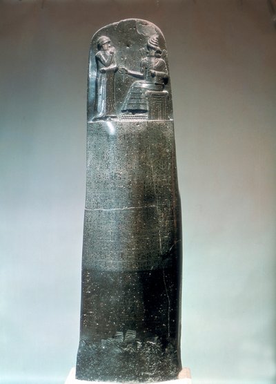 Diorite Stele Inscribed with the Laws of Hammurabi, 18th Century BC by Unbekannt