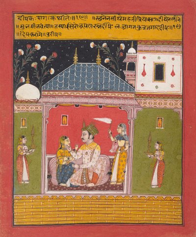 Dipak Raga, Folio from a Ragamala Series, Garland of Musical Modes, 1630-40 by Unbekannt