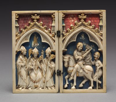 Diptych with Scenes from the Life of Saint Martin of Tours: The Consecration of Saint Martin by Unbekannt