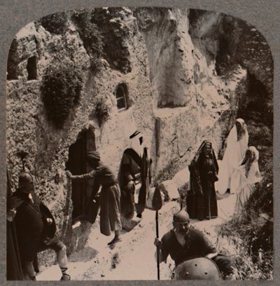 Disciples, with the women, early at the Sepulchre of Christ by Unbekannt