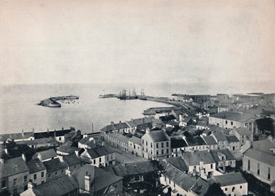 Donaghadee - View from the Church Tower, Showing Harbour by Unbekannt