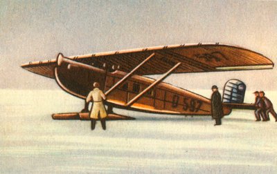 Dornier Merkur plane with snow skids, 1920s by Unbekannt