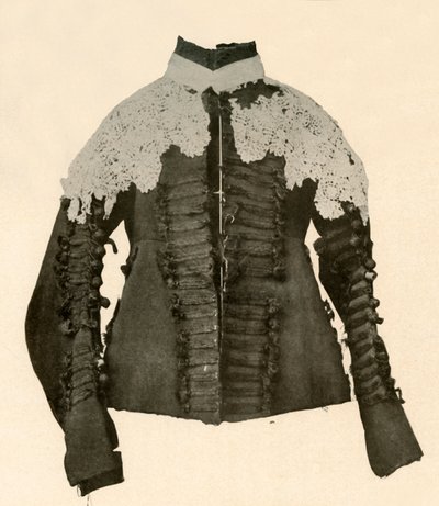 Doublet of Black Cloth Trimmed with Silk Braid and Crochet Buttons by Unbekannt
