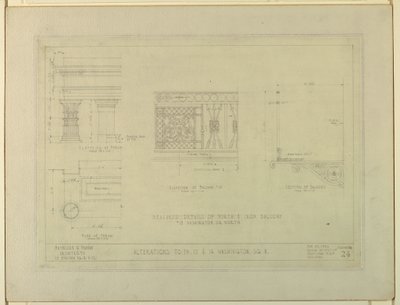 Drawing, Alterations to 14 15 16 Washington Square North, Sketch No. 24 by Unbekannt