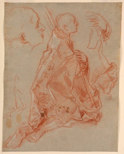Study of a Young Bishop in Adoration by Unbekannt