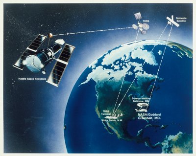 Drawing of Hubble Telescope by Unbekannt