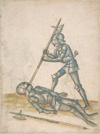 Drawings Showing Combat on Foot Champ Clos by Unbekannt