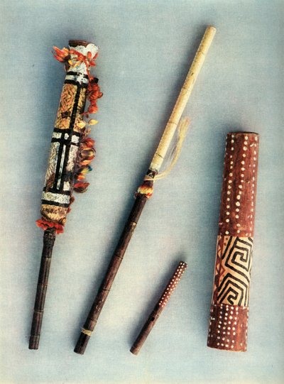Drum and wind instruments of the tribe of Baniva Indians, Venezuela, 1948 by Unbekannt