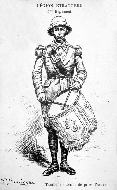 Drummer, 5th regiment of the French Foreign Legion by Unbekannt