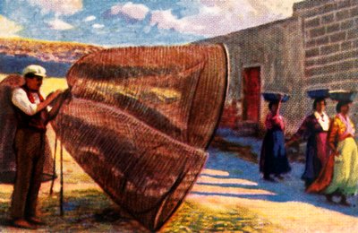 Drying the Nets, Malta by Unbekannt