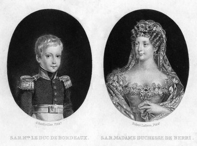 Duke of Bordeaux and the Duchess of Berri by Unbekannt