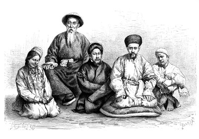 Dungans and Taranchis, types and costumes, c1890 by Unbekannt