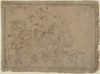 Durga, Kali, and the Matrikas Battle the Demon Raktabija: Scene from the Devi Mahatmya by Unbekannt