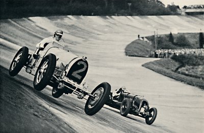 Earl Howe and Sir Henry Birkin Racing at Brooklands by Unbekannt