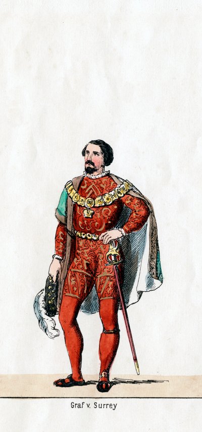 Earl of Surrey, costume design for Shakespeare