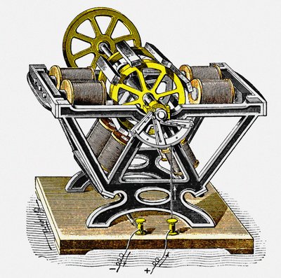 Early Electric Motor, Designed and Built by the Physicist and Engineer Moritz von Jacobi by Unbekannt