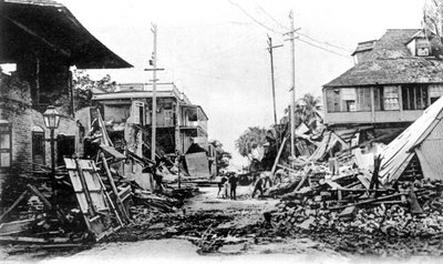 Earthquake Damage, King Street and Harbour Street, Kingston, Jamaica by Unbekannt