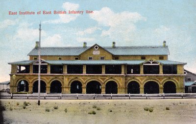East Institute of East British Infantry line, India by Unbekannt