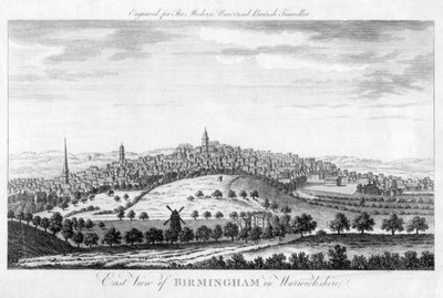 East View of Birmingham in Warwickshire, 1779 by Unbekannt