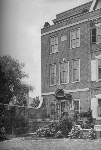 East Front with Terrace and Garden Gate, House of Mrs WK Vanderbilt, New York City by Unbekannt