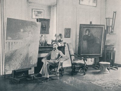 Edmond Francois Aman-Jean, French symbolist painter, 1898 by Unbekannt