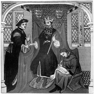 Edward III and the Earl of Flanders by Unbekannt
