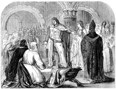 Edward I Presenting His Infant Son to the Welsh by Unbekannt