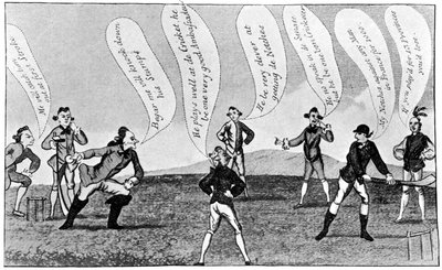 Edward Sackville, 4th Duke of Dorset, Playing Cricket by Unbekannt