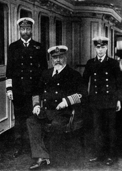 Edward VII, George V and the Prince of Wales by Unbekannt