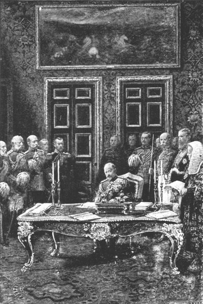 Edward VII Performing his First Act of State, January 24, 1901 by Unbekannt