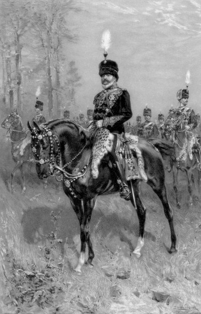 Edward VII as Colonel in Chief of the 10th Hussars, 1902 by Unbekannt