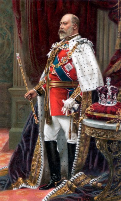 Edward VII in full coronation robes by Unbekannt