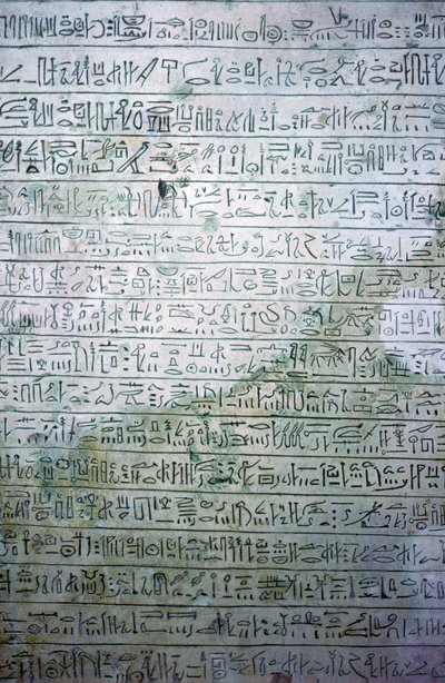 Egyptian Limestone Stele with Hieratic Script by Unbekannt