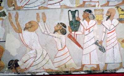Egyptian wall-painting showing the presentation of tribute by Semitic envoys by Unbekannt