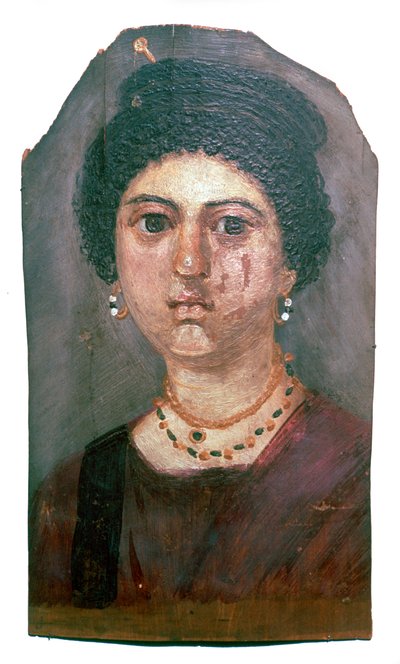Egyptian wax portrait of a lady, 2nd century by Unbekannt