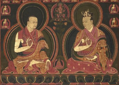 Eighth Karmapa, Mikyo Dorje (1507-1554) and his teacher the First Sangye Nyenpa by Unbekannt