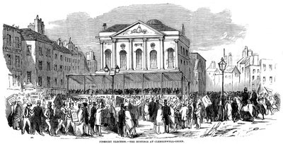 Election Hustings in Clerkenwell Green During the Finsbury Election, London, 1852 by Unbekannt